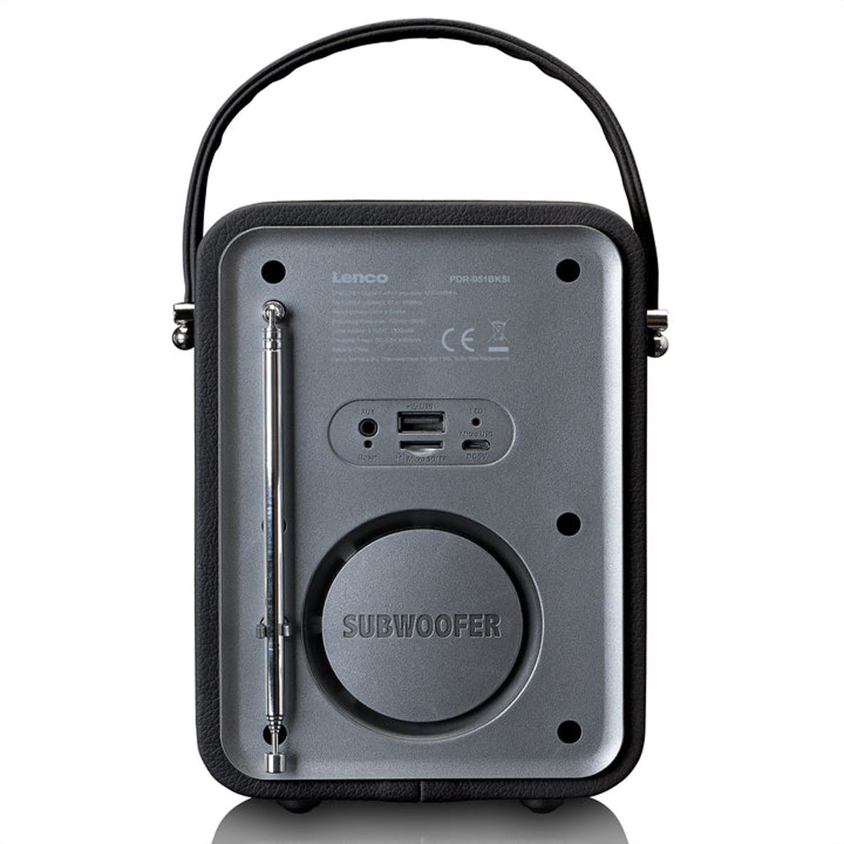 Lenco DAB+ Radio PDR-051BKSI, BT, USB, SD, RC, aufladbare batterie