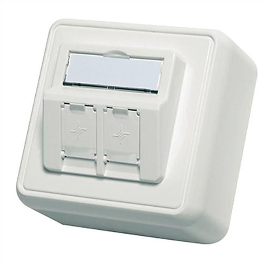 TELEGÄRTNER Module pour boîtier blanc, 2 prises