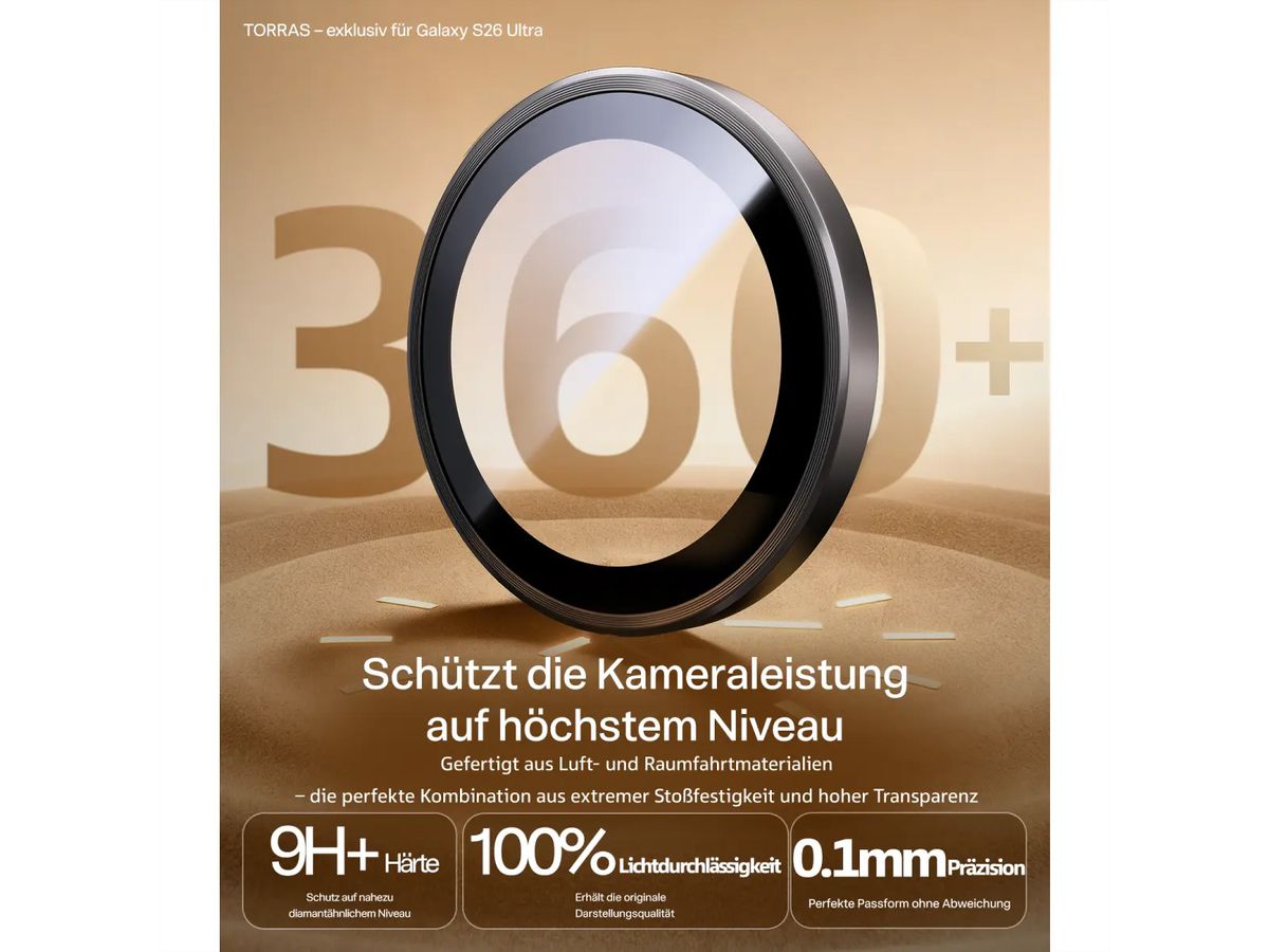 Torras Lensguard cache de caméra, Galaxy S26 Ultra,