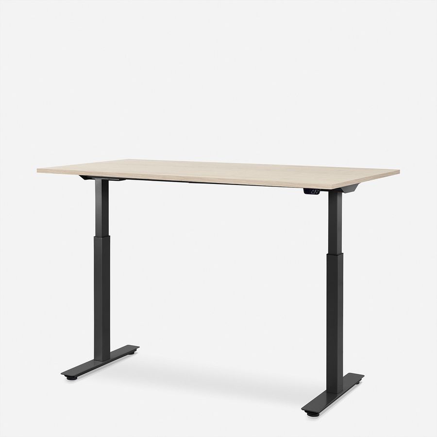 WRK21 Schreibtisch Smart 180 x 80 cm, Höhenverstellbar, Mandal Ahorn / Schwarz