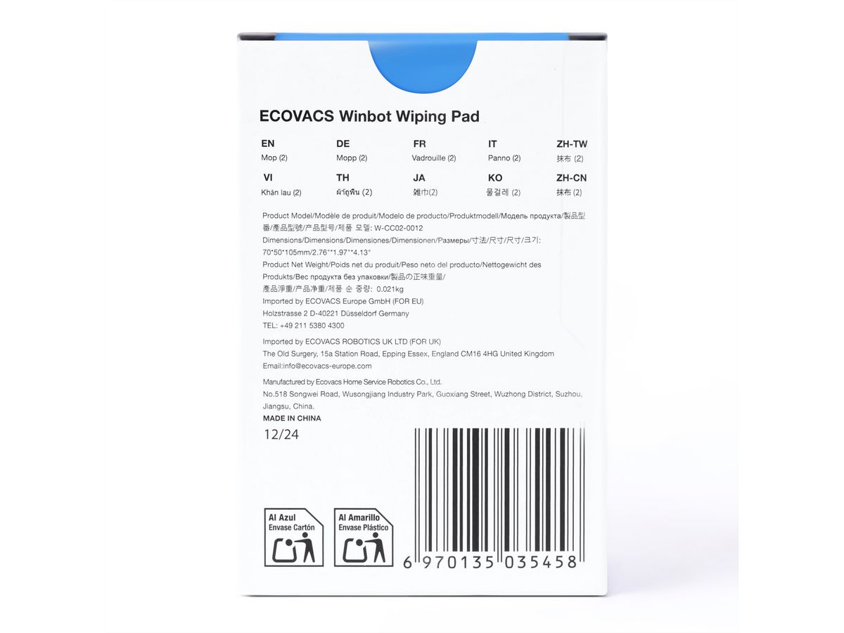 Ecovacs Reinungstücher, zu Winbot Mini