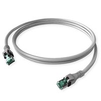 EasyLan DualBoot PushPull IP20 Patchkabel, Cat.6A (Class EA), S/FTP, grau, 1,5 m