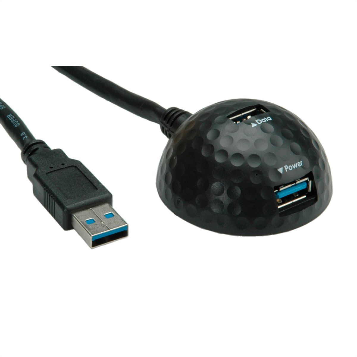 VALUE Câble USB 3.2 Gen 1 dôme, noir, 1,5 m