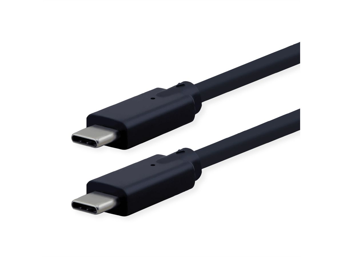 ROLINE Câble USB3.2 Gen2x2, C–C, M/M, 4K UHD-1, 20Gbit/s, 240W, noir, 1 m