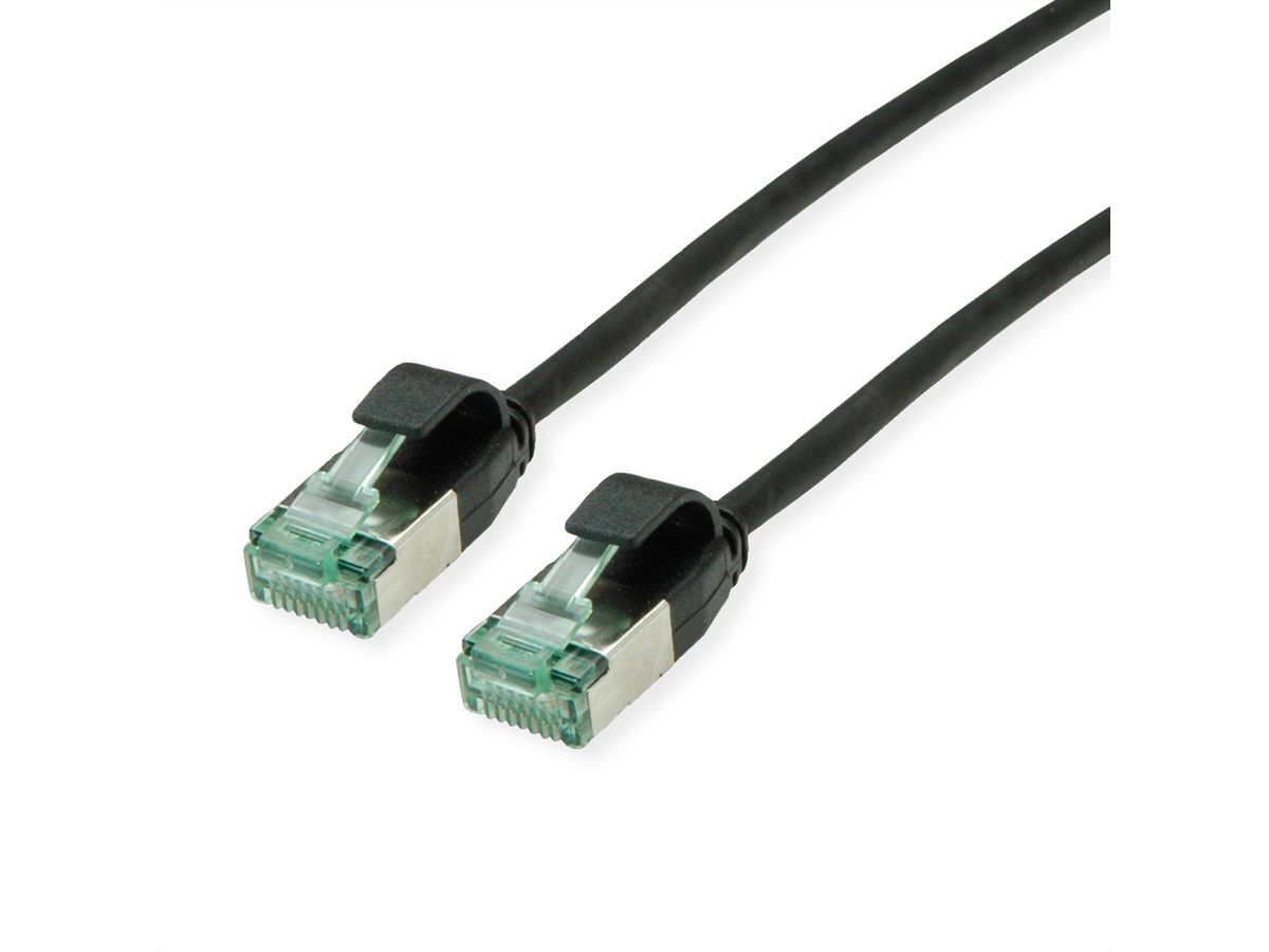 ROLINE RM Cordon DataCenter U/FTP Cat.6A (Classe EA), slim, noir, 1 m