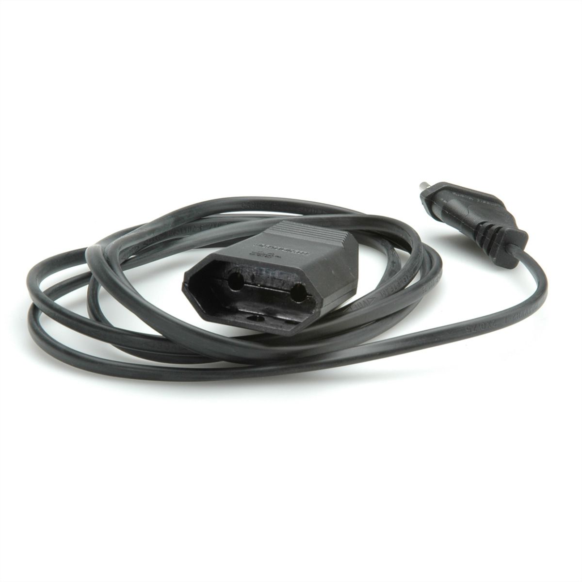BACHMANN Euro-Verlängerung 230V/2,5A, schwarz, 2 m