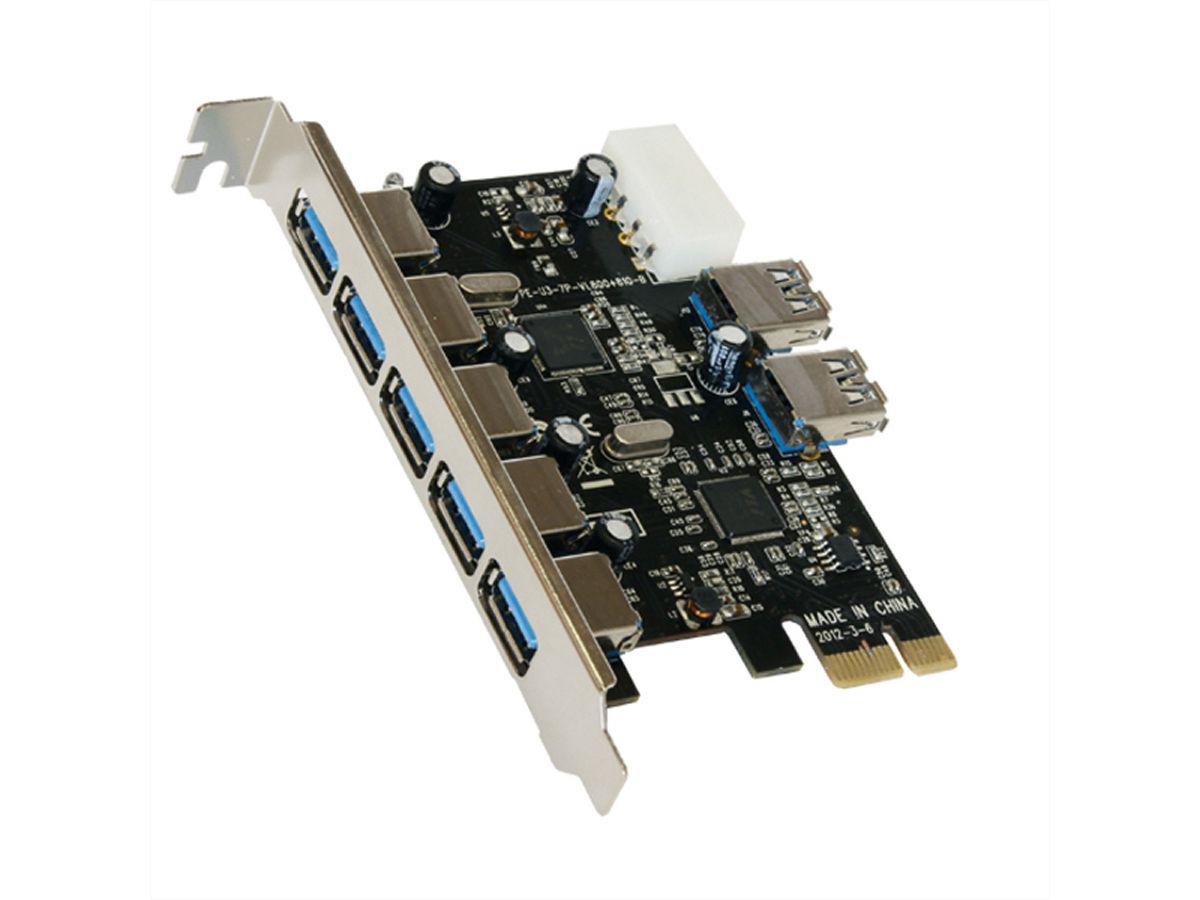 EXSYS EX-11087 USB 3.2 Gen1 PCI-E Karte 5+2 Ports