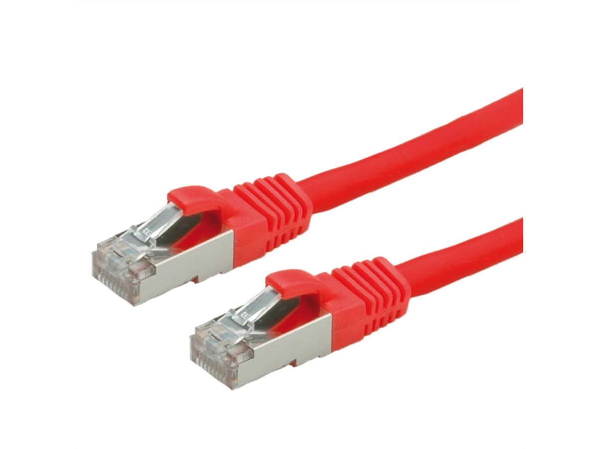 VALUE Patchkabel Kat.6 (Class E) S/FTP (PiMF), LSOH, rot, 1 m