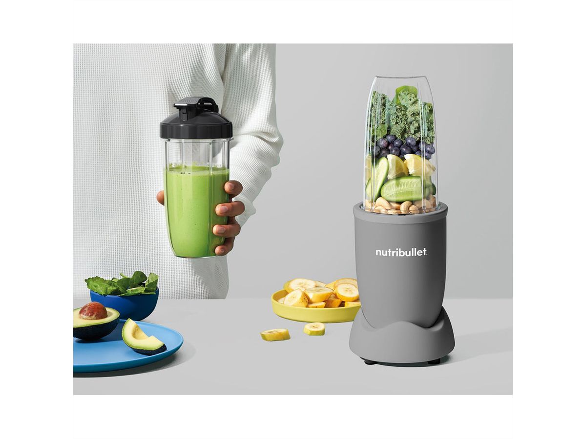 Nutribullet Nährstoffextraktor 900W, grau matt, 12-teilig