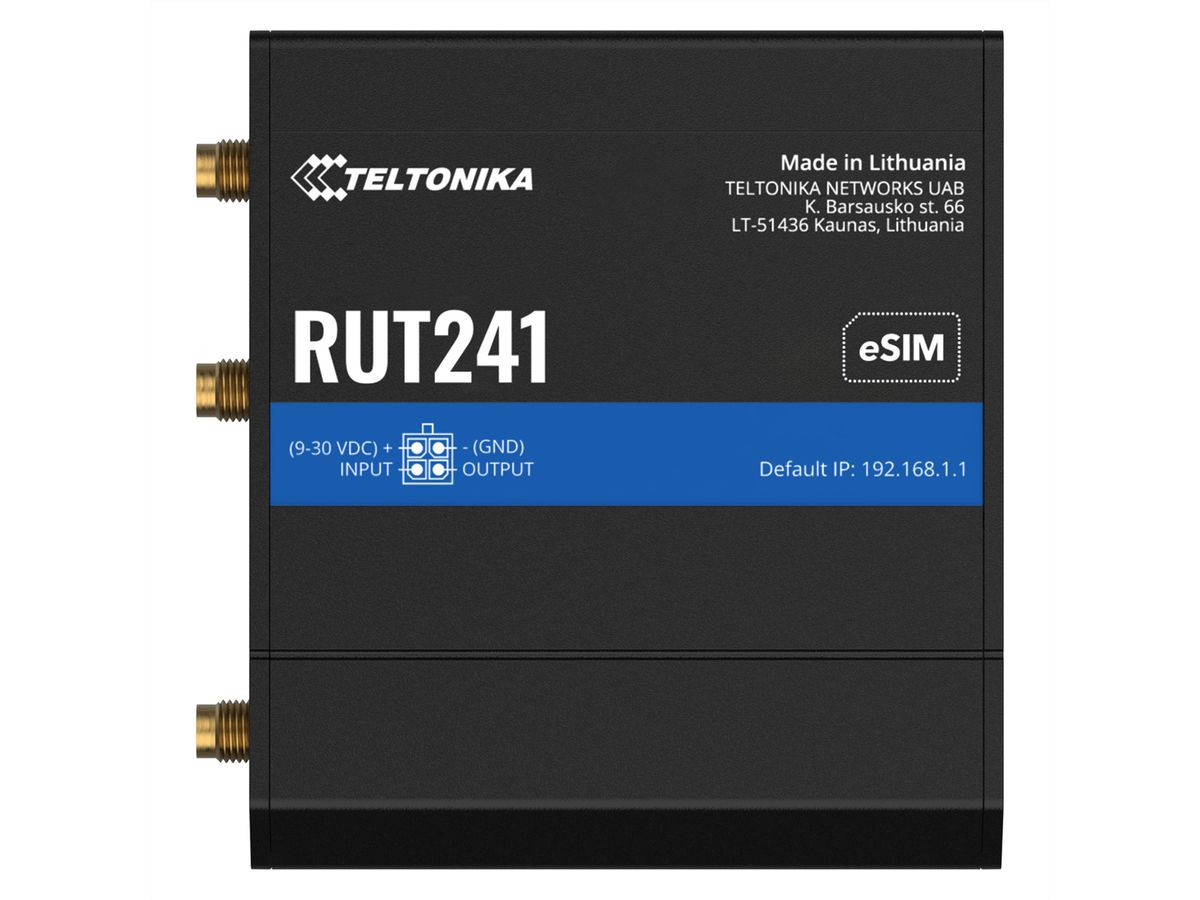 TELTONIKA RUT241 Routeur industriel Wi-Fi LTE/4G/3G/2G version eSIM