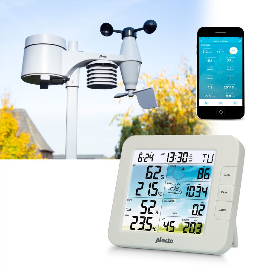 Alecto Station météo WS5400 8 en 1 WIFI avec application