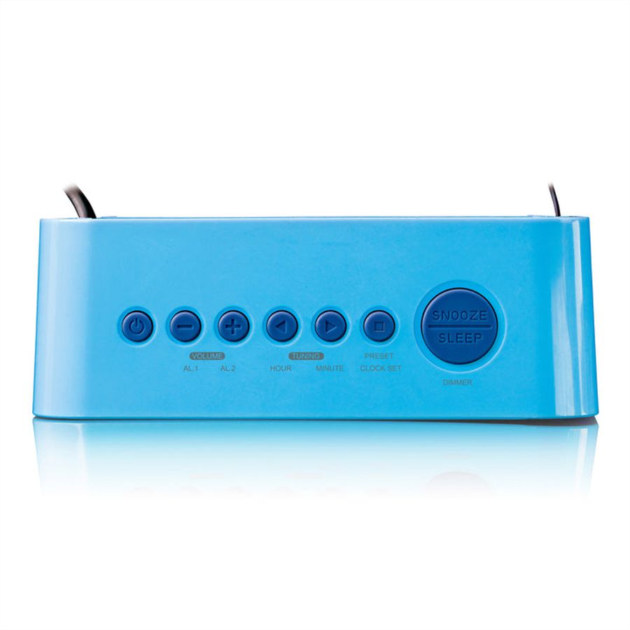Lenco Radiowecker CR-205 blau, LED-Display, Weckfunktion, Sleeptimer