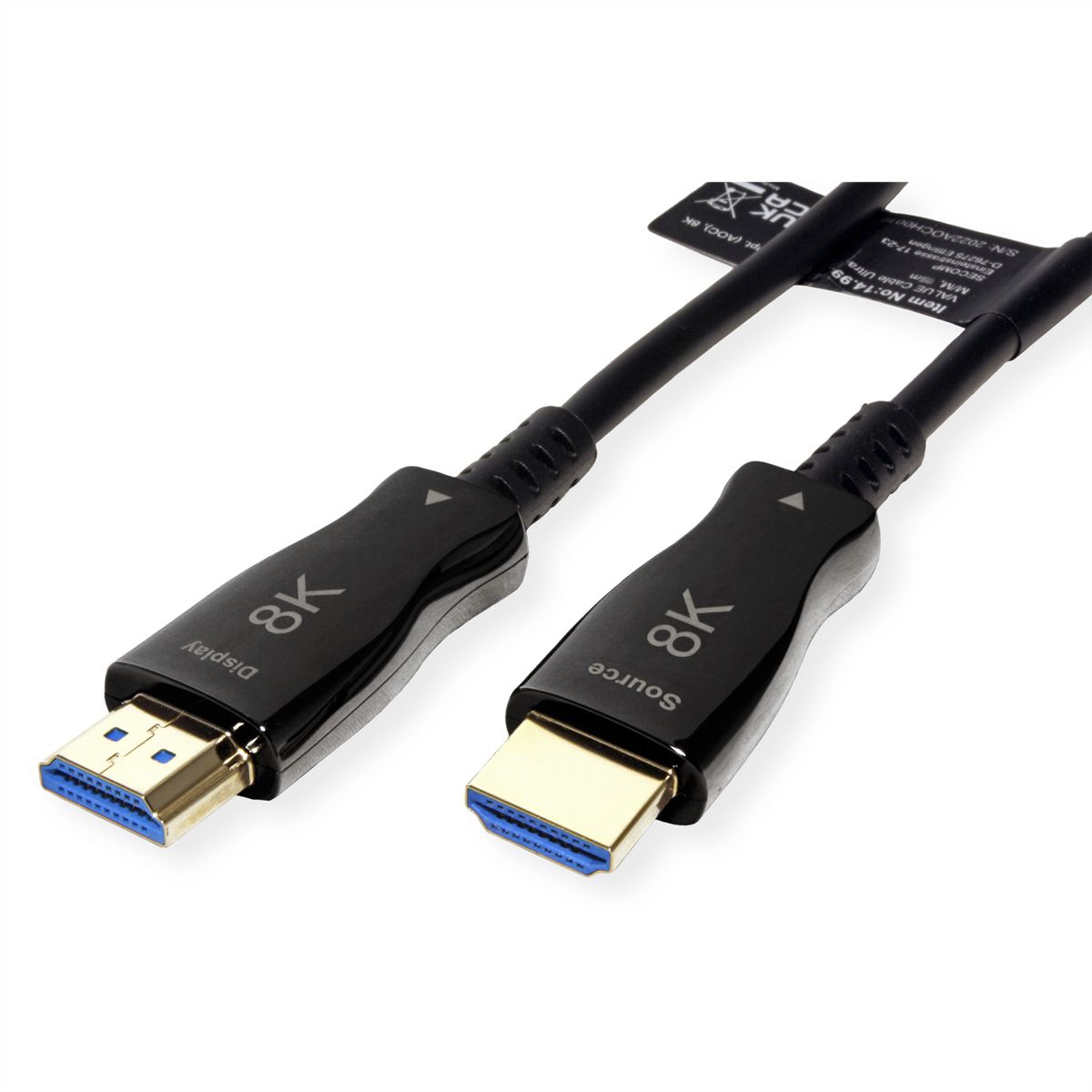 VALUE Câble Ultra HDMI actif optique 8K, 15 m