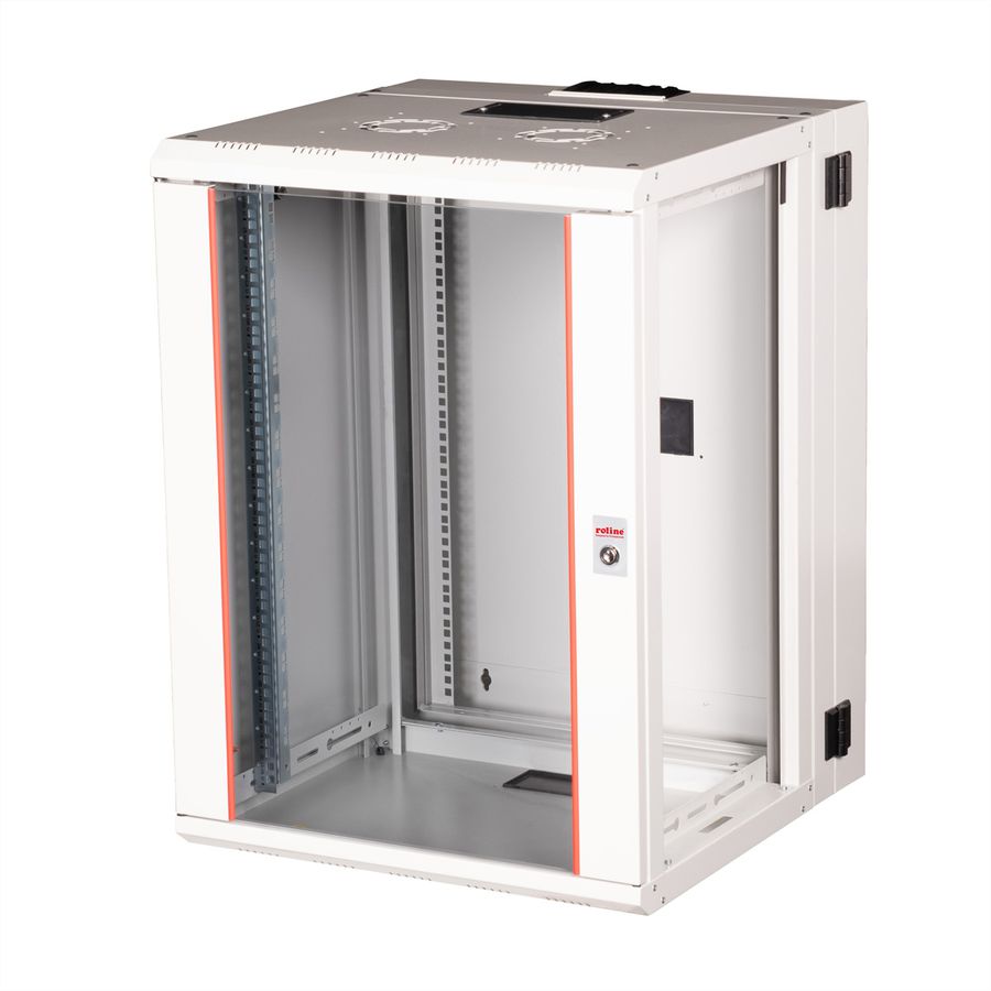 ROLINE 19-Zoll Wandgehäuse Pro 16 HE, 600x600 BxT zweiteilig schwenkbar grau