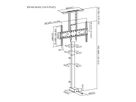 Nedis SmartLife motorisierter TV-Lift 37–80" schwarz, Einbau, 60 kg, 79–184 cm Hub