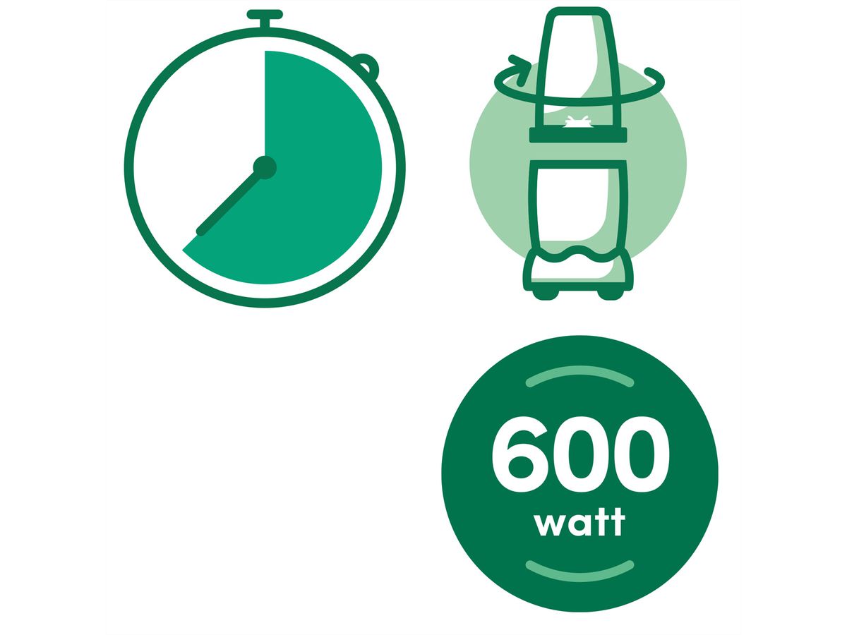 Nutribullet l'extracteur de nutrition 600W, anthrazit, 12-pièces