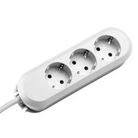 BACHMANN SMART Steckdosenleiste 3x Schutzkontakt, geschraubt, weiß, 3 m