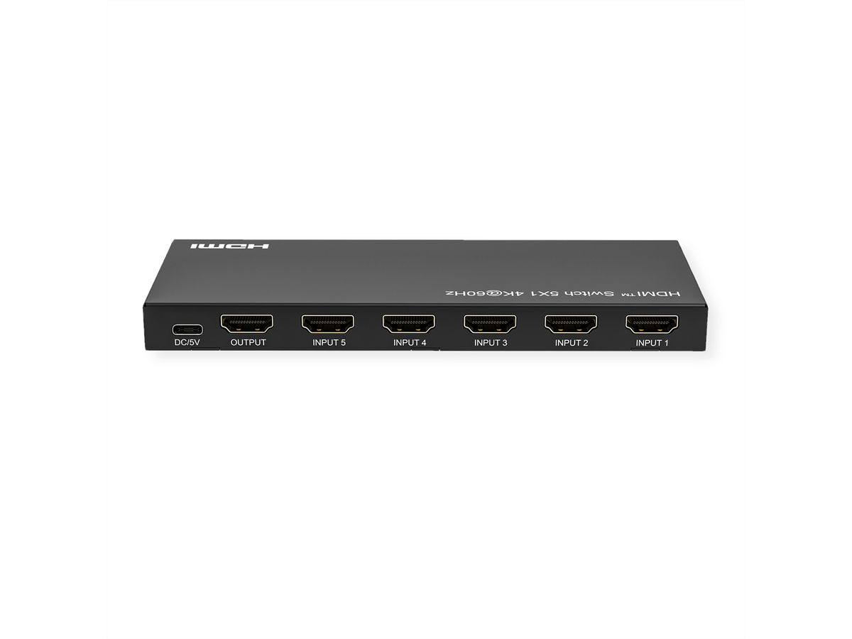 ROLINE 4K HDMI Switch, 5-fach, mit Fernbedienung