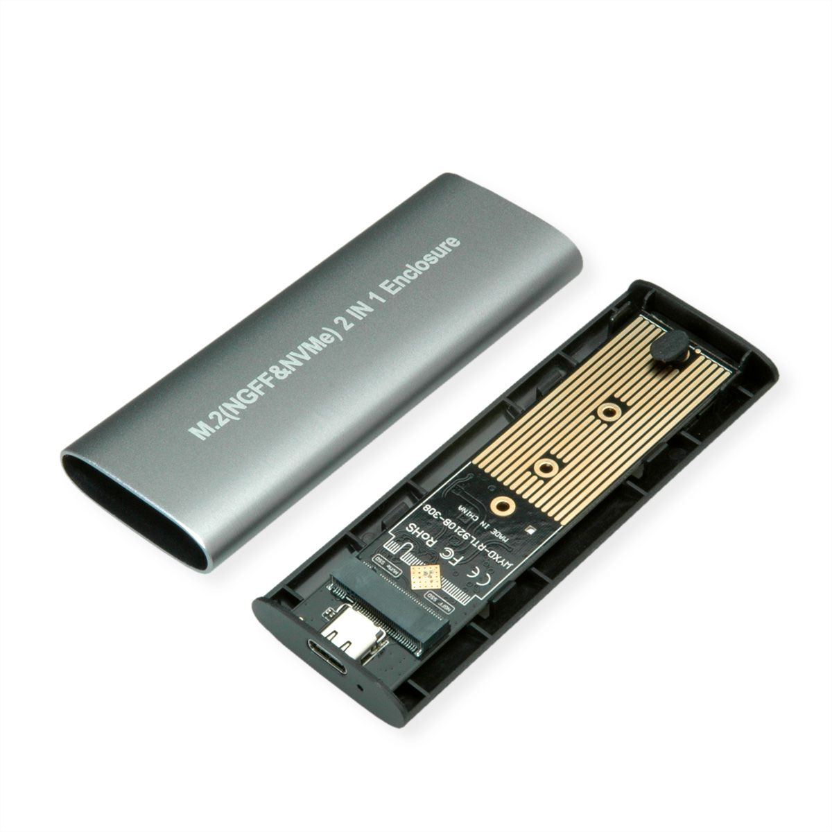 VALUE Boîtier externe SSD, M.2, NVMe - USB 3.2 Gen 2 type C