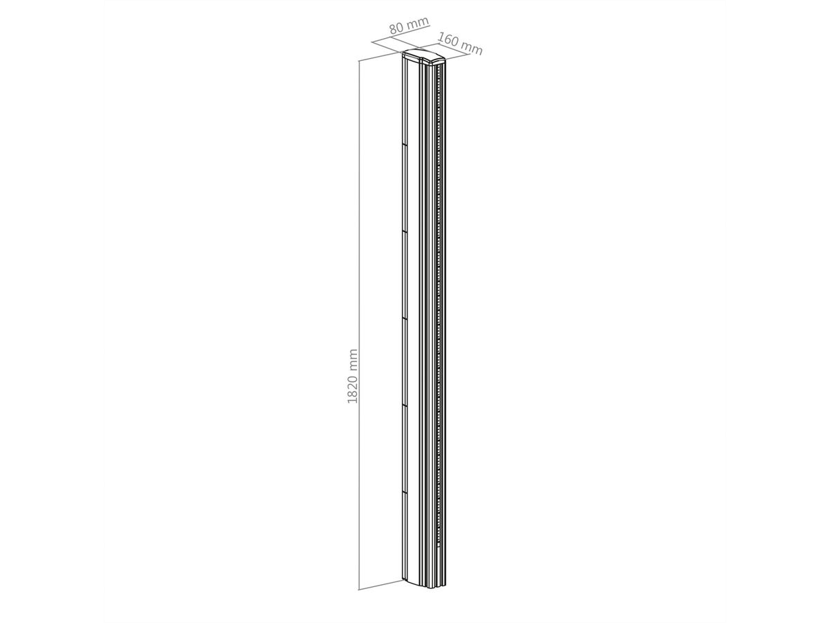 Hagor Aluminium Colonne CPS - Alu pillar 1800mm