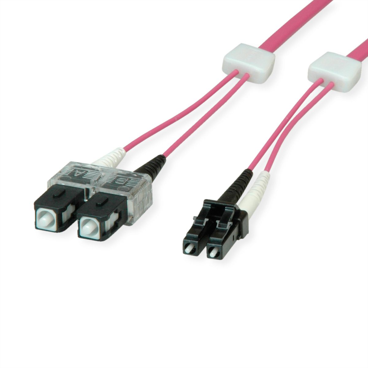 EasyLan Câble FO duplex 50/125µm OM4, LC/SC, violet, 1 m