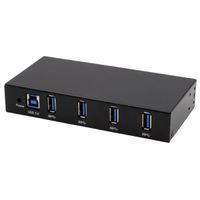 EXSYS EX-11234HMS HUB 4 ports USB 3.2 Gen 1 Din-Rail Kit et mur VIA VL811+ Chipset