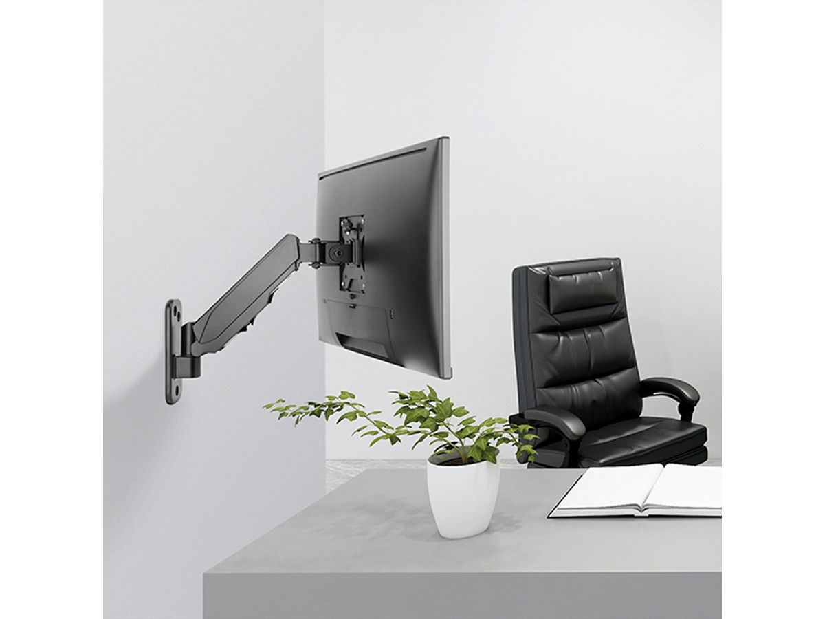VALUE LCD-Arm, Wandmontage, 4 Gelenke, 17-32 Zoll, bis 8 kg, schwarz