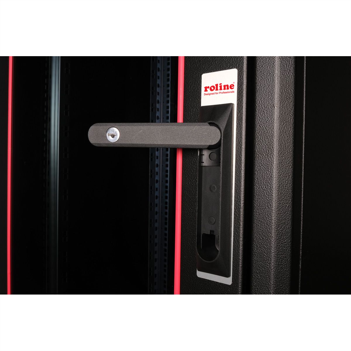 ROLINE 19-Zoll Netzwerkschrank Basic 22 HE, 600x600 BxT Glastür schwarz
