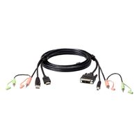 ATEN 2L-7D02DH Câble KVM USB HDMI à DVI-D 1,8 m avec audio