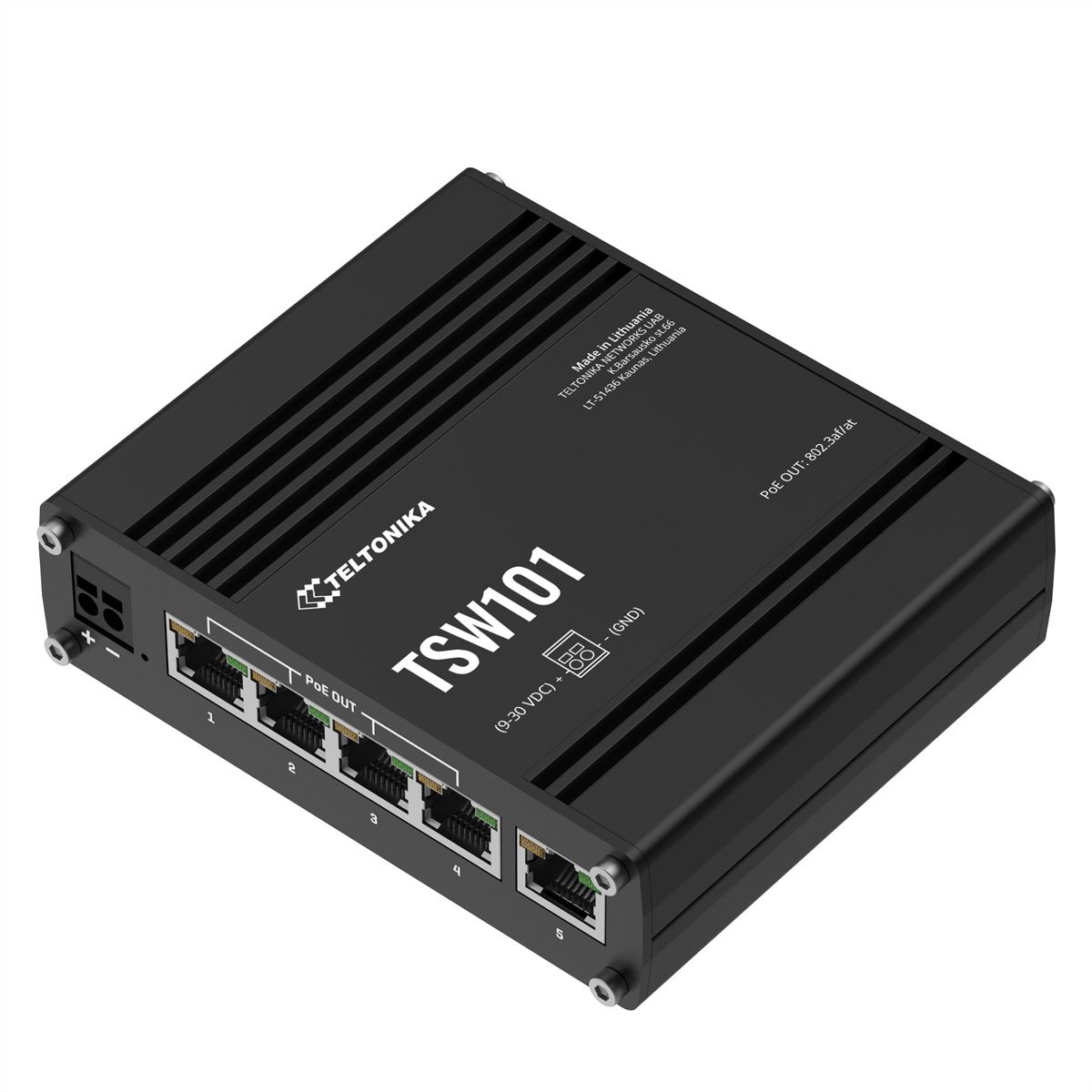 TELTONIKA TSW101 Switch 4xPoE+ Automotive  In-Vehicle