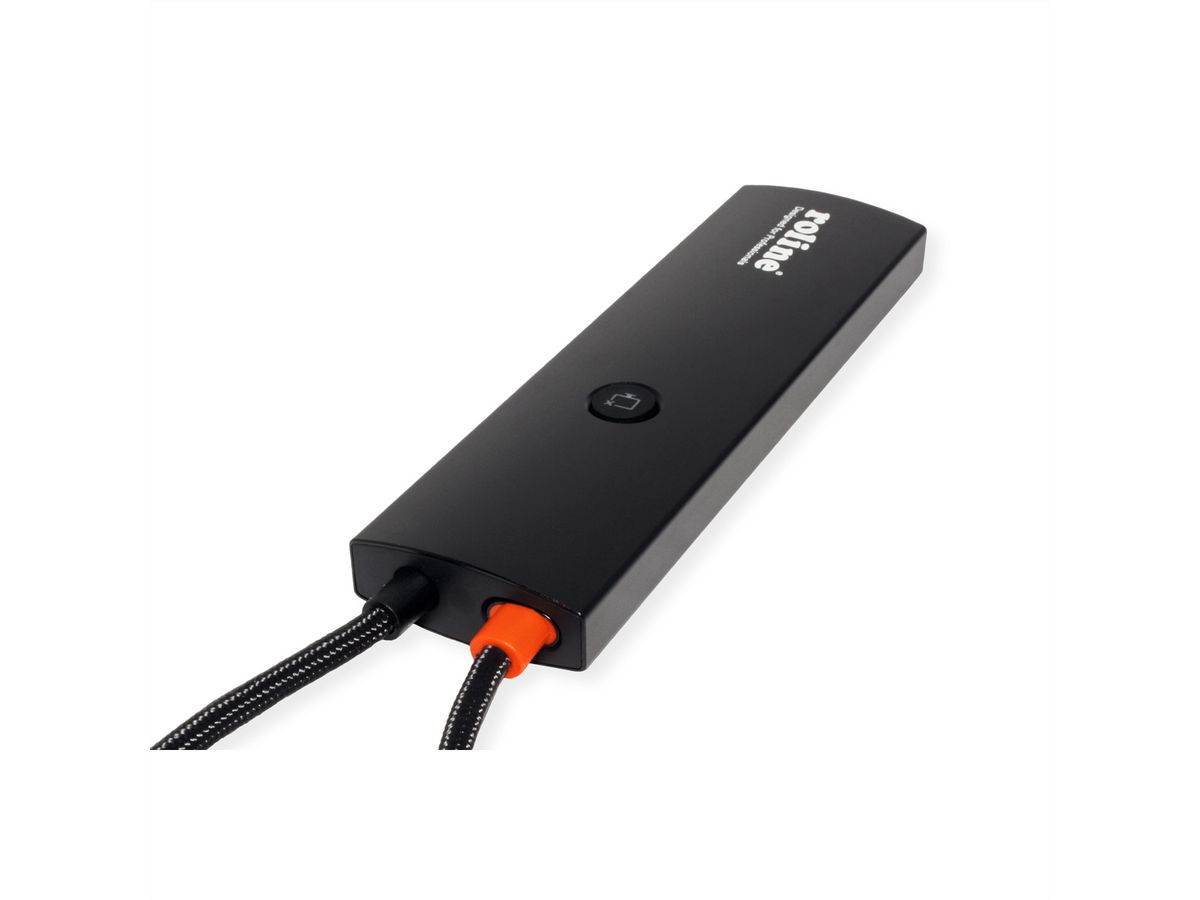 ROLINE USB 3.2 Gen2 Typ C Multiport Dockingstation, HDMI 4K60, USB 3.2 Gen2, USB-C PD, LAN, SD-Card Reader