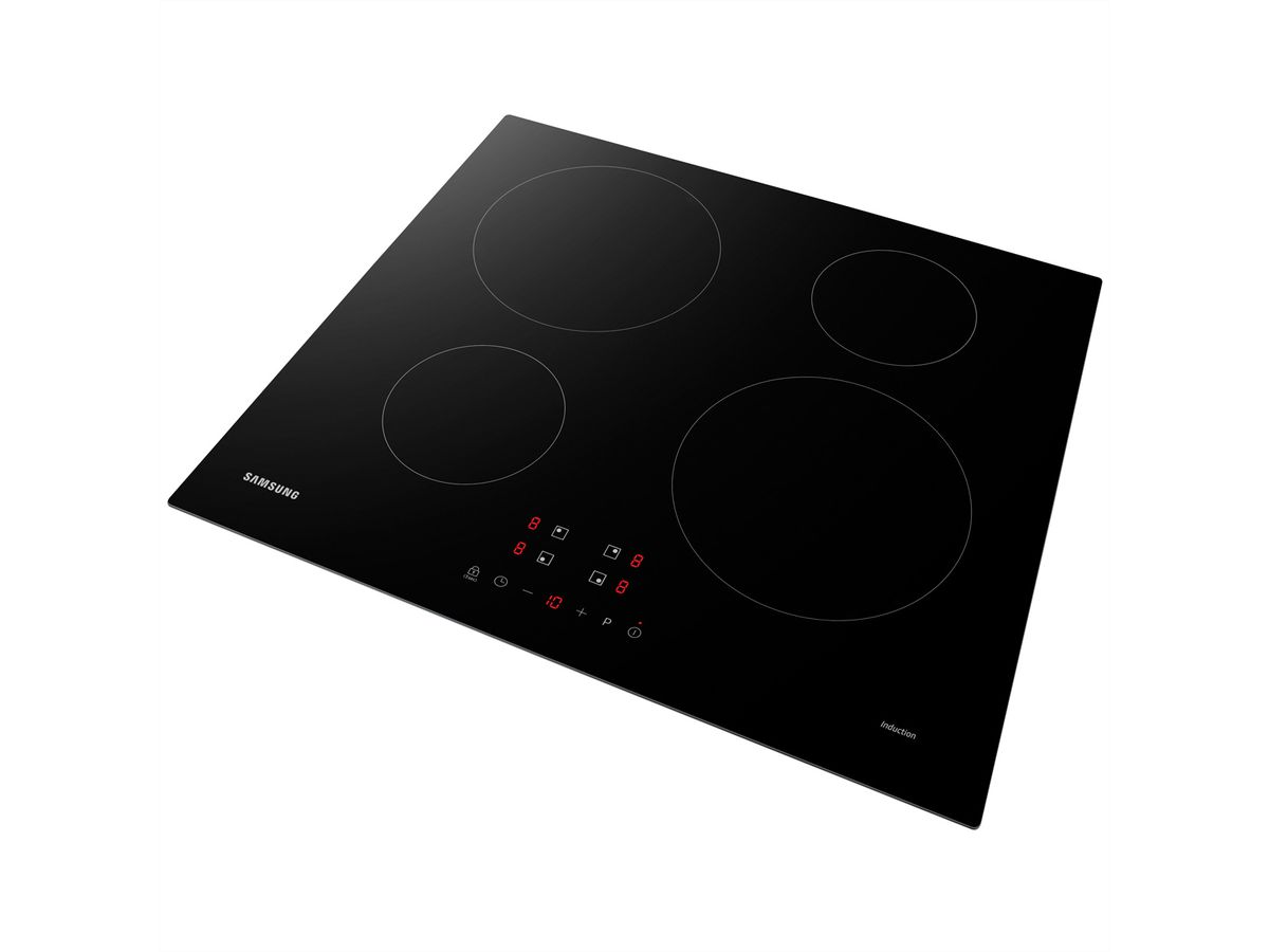 Plaque à induction Samsung 60 cm, 2 zones de cuisson de Ø14cm & 2 zones de cuisson de Ø22cm