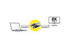 VALUE Câble DisplayPort plat v1.4, DP M - DP M, noir, 1 m