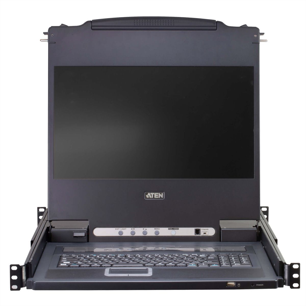 ATEN CL5716MW 43cm wide LCD KVM Switch, USB-PS/2,VGA, 16 Port, CH-Layout