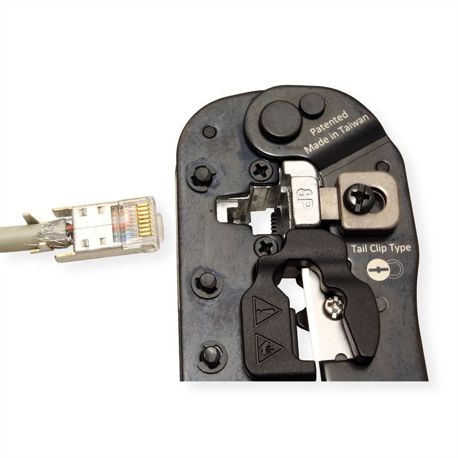 VALUE Crimpzange RJ45 (8P8C) mit/ohne Schirmanschluss