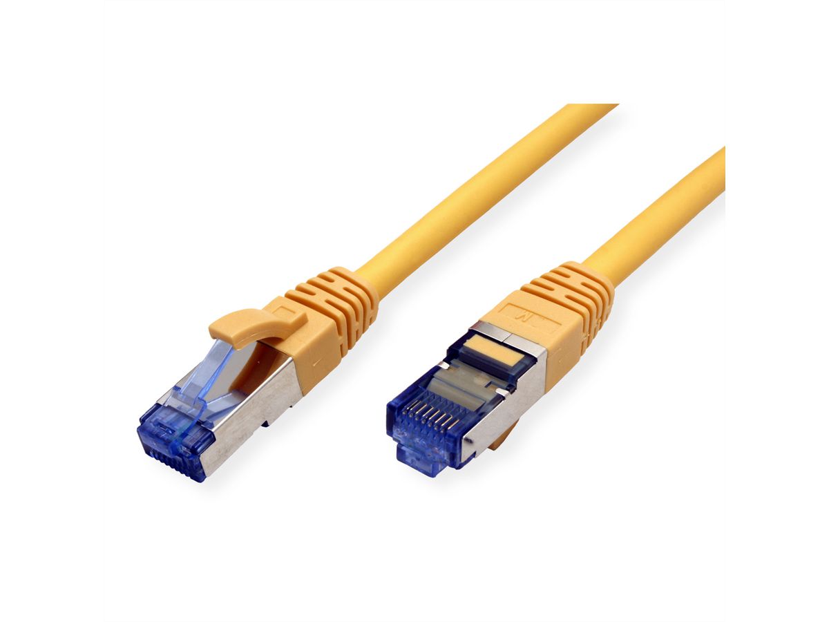 Cordon VALUE Cat.6A (Classe EA) / 10 Gigabit S/FTP, LSOH, jaune, 20 m