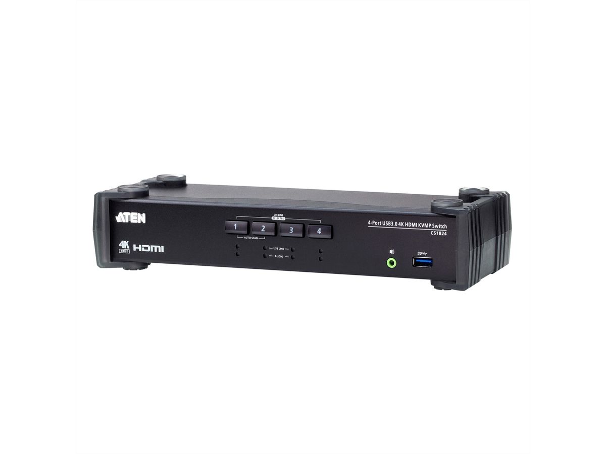 ATEN CS1824 Commutateur KVMP™ HDMI 4K 4 ports USB 3.0