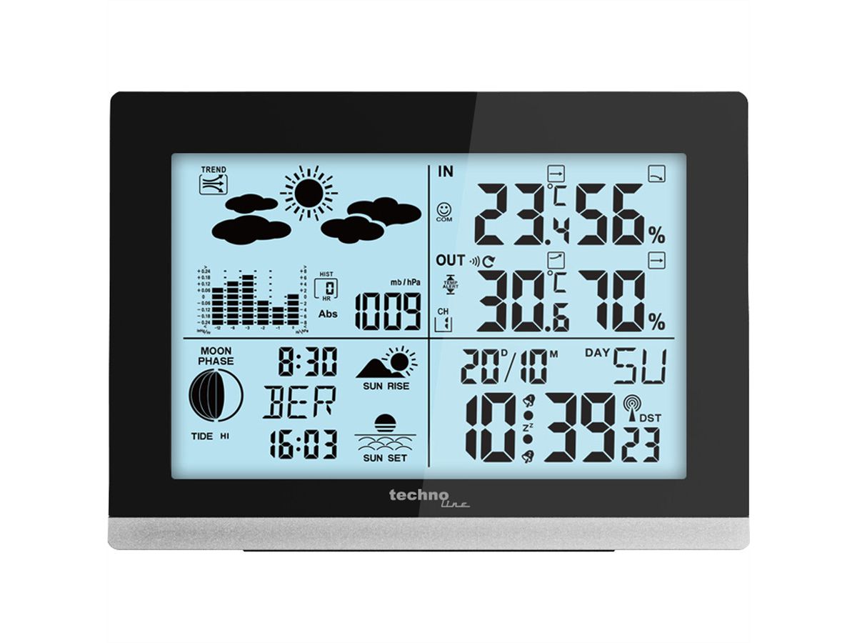 Technoline Wetterstation WS6762 Innen- Aussentemp., Aussensensor, Datum