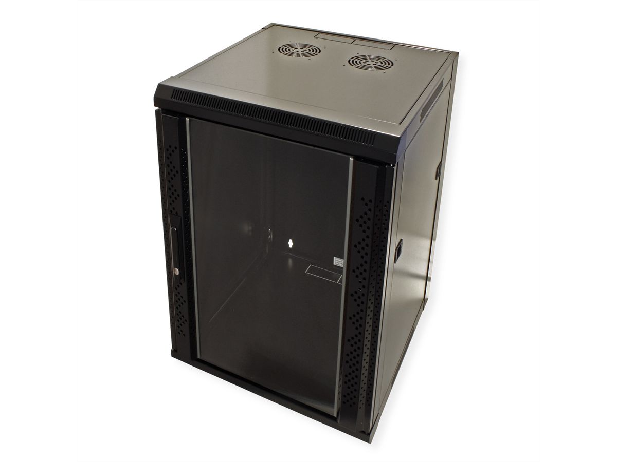 VALUE Armoire murale 18 UH (HxLxP) 901x570x600mm , noir