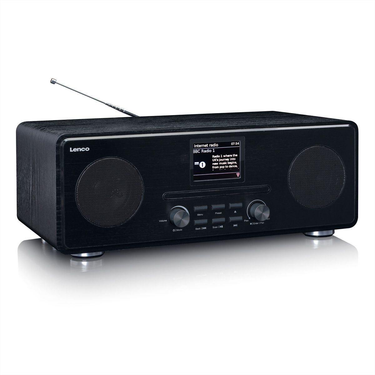 Lenco DAB+ Radio PDR-036WH, noir