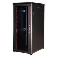 ROLINE 19" Baie réseau Pro 26U, 600x800 LxP Porte verre noir
