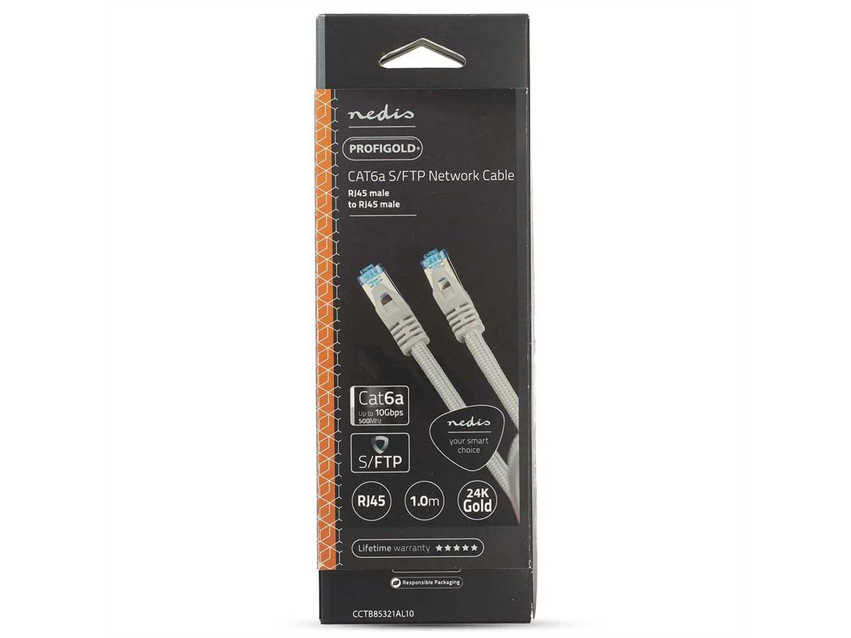 Nedis Patchkabel Cat.6A S/FTP, weiss, 1.0m