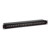 ROLINE 19-Zoll-Patchpanel 1 HE, 24 Ports, Cat.5e (Class D), schwarz