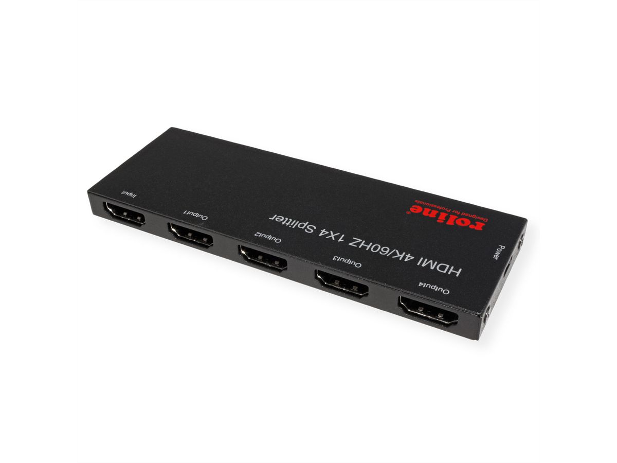 ROLINE Distributeur HDMI, Ultra Slim, quadruple