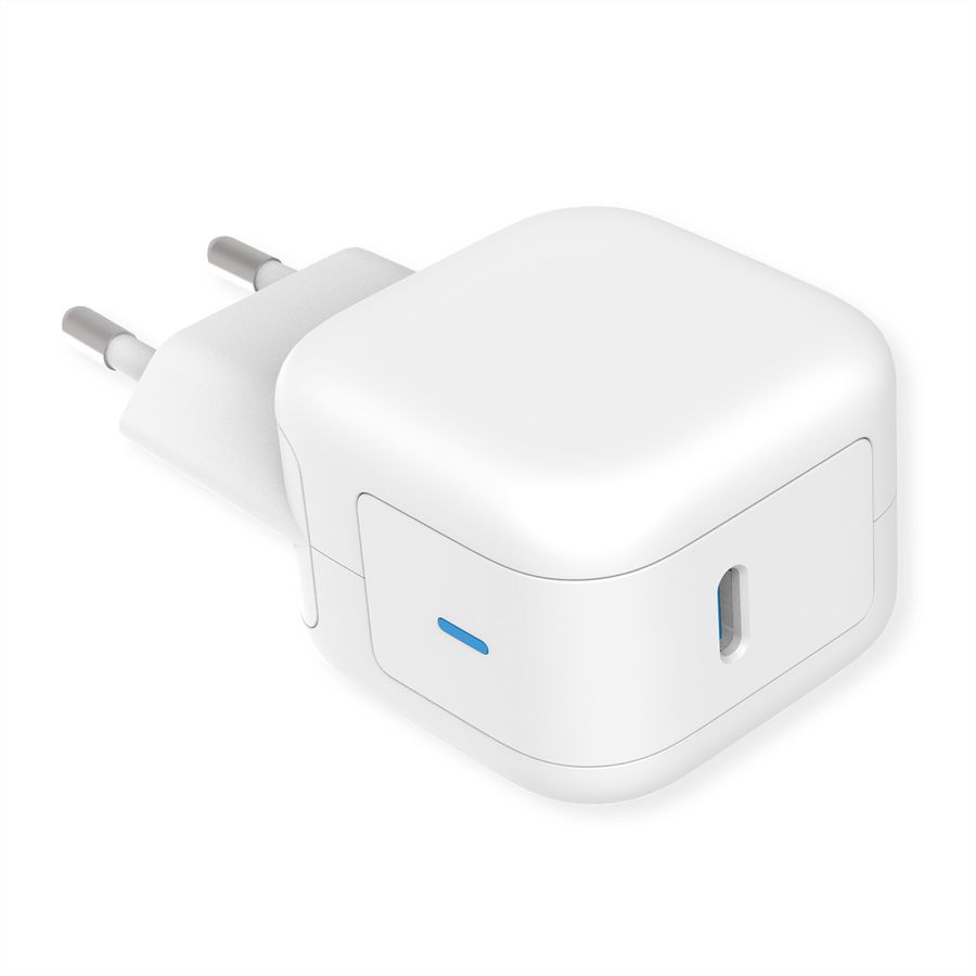 ROLINE Chargeur USB avec prise Euro, 1 port, QC3.0, GaN, 20W