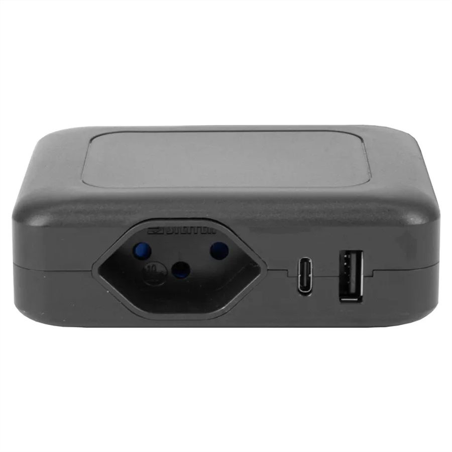 Steffen station de charge IQ simple, 1xT13 + 1xUSB-A 36W + 1xUSB-C PD 45W, noir, 1.5m