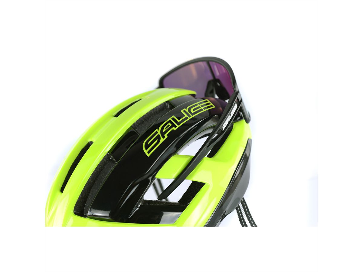 Salice Occhiali Casque de vélo Gavia, S-M 51-58, Black-Lime