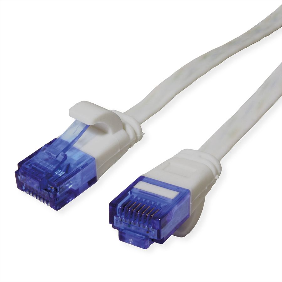 VALUE Patchkabel Cat.6A (Class EA) UTP, extra-flach, grau, 0,5 m