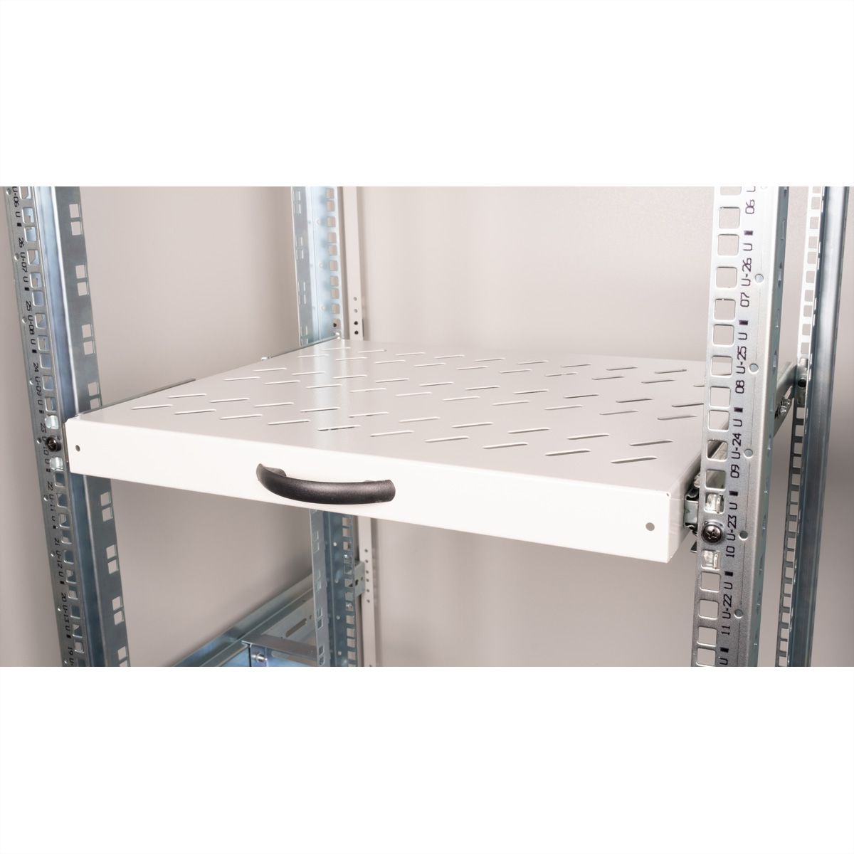 ROLINE 19-Zoll Fachboden 1 HE, ausziehbar 350 T 25 kg grau
