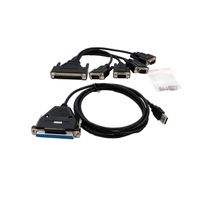 EXSYS EX-1324-37P USB 2.0 zu 4x Seriell, RS-232 Ports mit 37 Pin Buchse, Konverter, FTDI, schwarz, 1,8 m